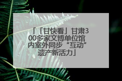 「甘快看」甘肃300多家文博单位馆内室外同步“互动”遗产新活力