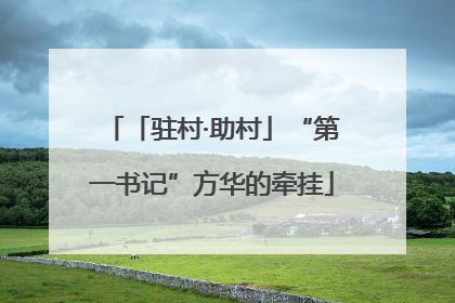 「驻村·助村」“第一书记”方华的牵挂