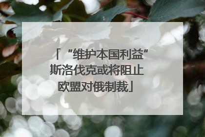 “维护本国利益” 斯洛伐克或将阻止欧盟对俄制裁