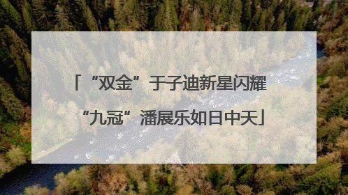 “双金”于子迪新星闪耀 “九冠”潘展乐如日中天