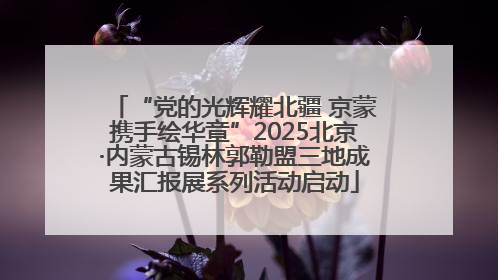 “党的光辉耀北疆 京蒙携手绘华章”2025北京·内蒙古锡林郭勒盟三地成果汇报展系列活动启动