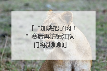 “加块把子肉！”赛后再访镇江队门将沈帅帅