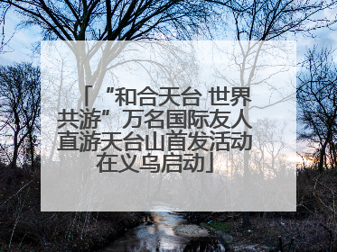 “和合天台 世界共游”万名国际友人直游天台山首发活动在义乌启动