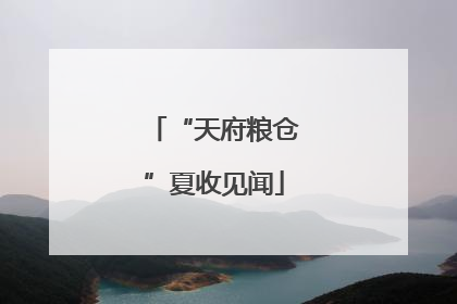 “天府粮仓”夏收见闻