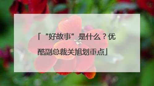“好故事”是什么？优酷副总裁关旭划重点