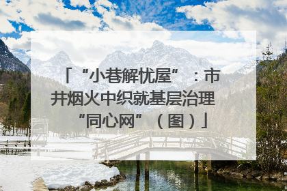 “小巷解忧屋”：市井烟火中织就基层治理“同心网”（图）