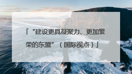 “建设更具凝聚力、更加繁荣的东盟”（国际视点）