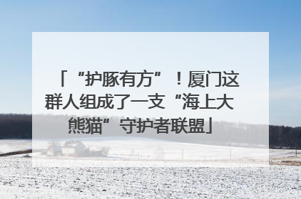 “护豚有方”！厦门这群人组成了一支“海上大熊猫”守护者联盟
