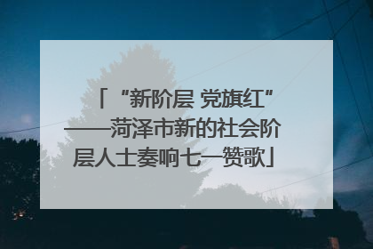 “新阶层 党旗红”——菏泽市新的社会阶层人士奏响七一赞歌