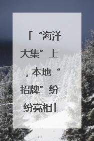 “海洋大集”上，本地“招牌”纷纷亮相