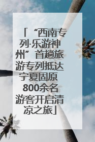 “西南专列·乐游神州”首趟旅游专列抵达宁夏固原 800余名游客开启清凉之旅