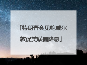 特朗普会见鲍威尔 敦促美联储降息