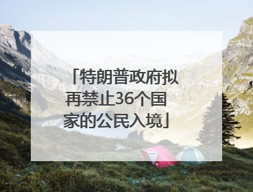 特朗普政府拟再禁止36个国家的公民入境