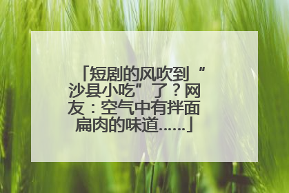 短剧的风吹到“沙县小吃”了？网友：空气中有拌面扁肉的味道……