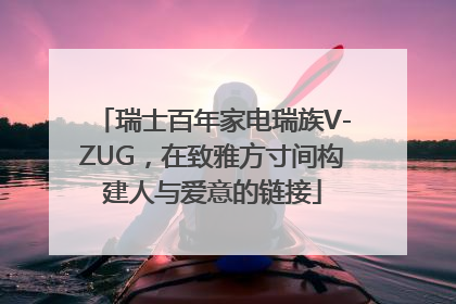 瑞士百年家电瑞族V-ZUG，在致雅方寸间构建人与爱意的链接