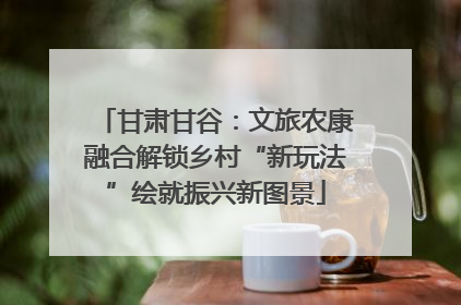 甘肃甘谷：文旅农康融合解锁乡村“新玩法”绘就振兴新图景
