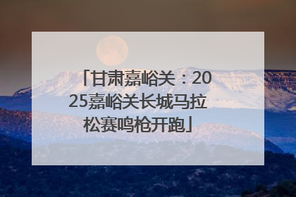 甘肃嘉峪关：2025嘉峪关长城马拉松赛鸣枪开跑