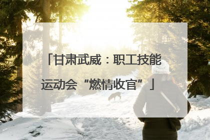甘肃武威：职工技能运动会“燃情收官”