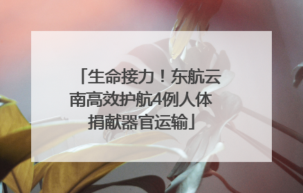 生命接力！东航云南高效护航4例人体捐献器官运输