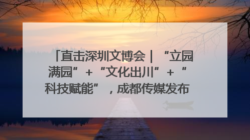 直击深圳文博会｜“立园满园”+“文化出川”+“科技赋能”，成都传媒发布三大文创领域合作清单