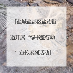 盐城盐都区盐渎街道开展“绿书签行动”宣传系列活动
