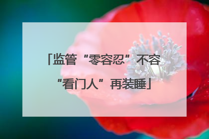 监管“零容忍”不容“看门人”再装睡