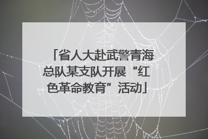 省人大赴武警青海总队某支队开展“红色革命教育”活动