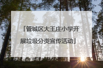 管城区大王庄小学开展垃圾分类宣传活动