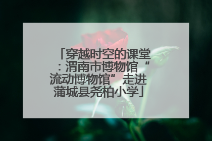 穿越时空的课堂：渭南市博物馆“流动博物馆”走进蒲城县尧柏小学