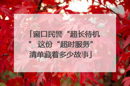 窗口民警“超长待机” 这份“超时服务”清单藏着多少故事