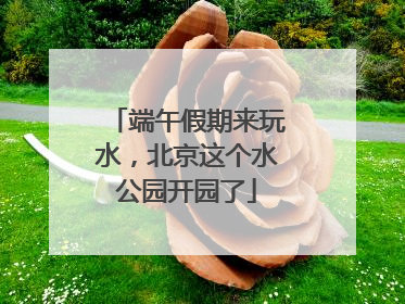 端午假期来玩水，北京这个水公园开园了