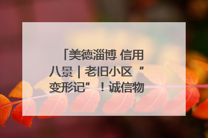 美德淄博 信用八景｜老旧小区“变形记”！诚信物业焐热居民心窝