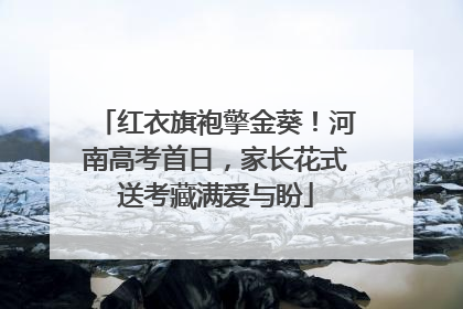 红衣旗袍擎金葵！河南高考首日，家长花式送考藏满爱与盼