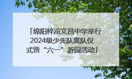 绵阳梓潼文昌中学举行2024级少先队离队仪式暨“六一”游园活动