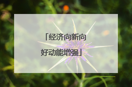 经济向新向好动能增强