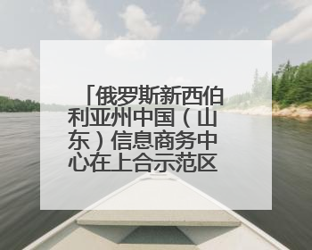 俄罗斯新西伯利亚州中国（山东）信息商务中心在上合示范区揭牌