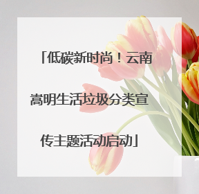 低碳新时尚！云南嵩明生活垃圾分类宣传主题活动启动