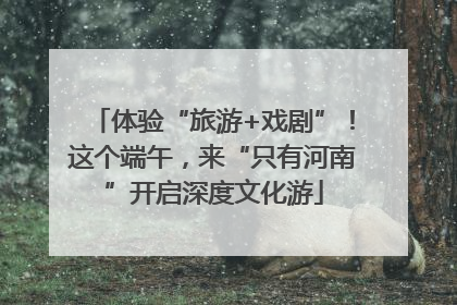体验“旅游+戏剧”！这个端午，来“只有河南”开启深度文化游
