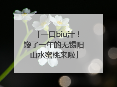 一口biu汁！馋了一年的无锡阳山水蜜桃来啦