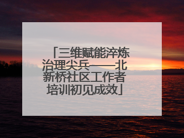 三维赋能淬炼治理尖兵——北新桥社区工作者培训初见成效