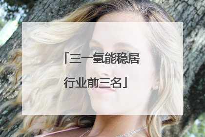 三一氢能稳居行业前三名
