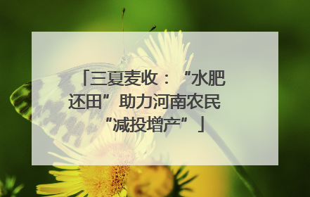 三夏麦收：“水肥还田”助力河南农民“减投增产”
