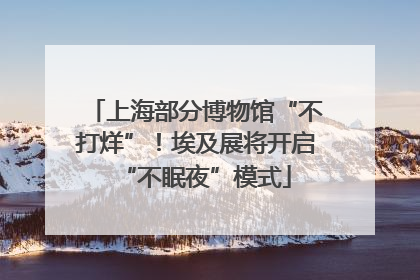 上海部分博物馆“不打烊”！埃及展将开启“不眠夜”模式
