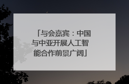 与会嘉宾：中国与中亚开展人工智能合作前景广阔