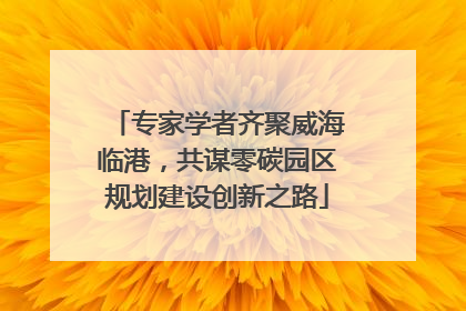 专家学者齐聚威海临港，共谋零碳园区规划建设创新之路
