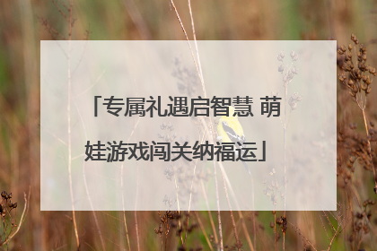 专属礼遇启智慧 萌娃游戏闯关纳福运