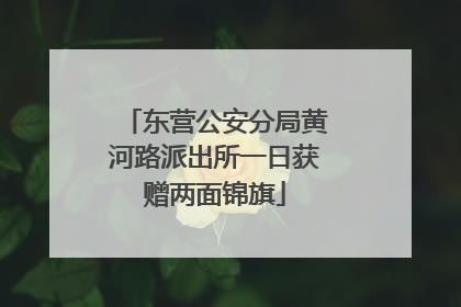 东营公安分局黄河路派出所一日获赠两面锦旗