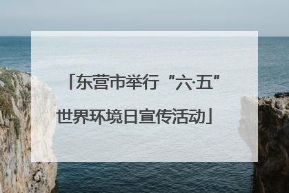 东营市举行“六·五”世界环境日宣传活动
