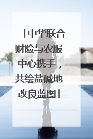 中华联合财险与农服中心携手，共绘盐碱地改良蓝图