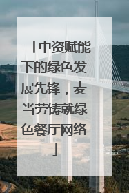 中资赋能下的绿色发展先锋，麦当劳铸就绿色餐厅网络